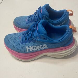 Hoka Women's Athletic Shoes in Blue and Pink